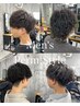 【Men'sパーマ】メンズカット＋パーマ（ツイスト、スパイラル込）＋眉カット