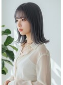 ブルーカラー/シルバーカラー/くすみカラー/外ハネボブ