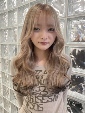 サンクプロジェクト(cinq PROJECT) 韓国ヘア顔周りレイヤーミルクティーベージュグレージュカラー