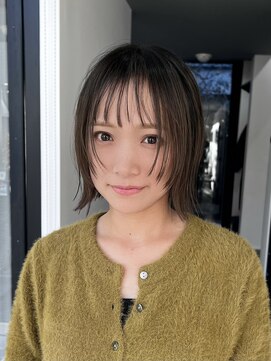 小顔ボブ /コンパクトボブ /シースルーバング