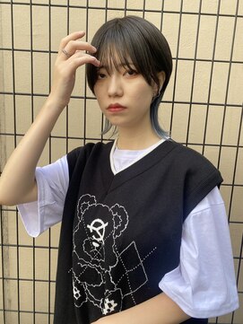 インナーカラー・ブルーシルバー・ブルーブラック