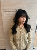 着物ヘア/大人ガーリー/ダークアッシュ/似合わせカット/渋谷