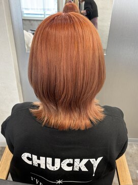 ロア(LQQA) くびれボブ×オレンジ