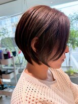 ナチュラル ヘアーデザイニング(Natural hair designing)&nbsp;愛されひし形ショートボブ/上品ボブ/再現性重視/モカベージュ