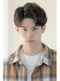 無造作パーマメンズヘア男髪型直毛くせ毛悩みサイドふくらみ髪型