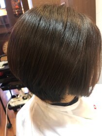 アッドランプ ヘアー 柳津店(add Lamp hair) 小麦ナチュラル変形前下がりボブ