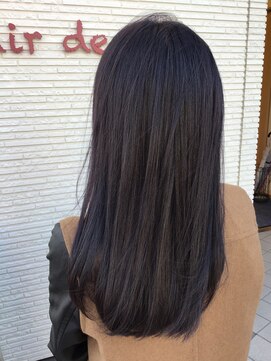 ヒカ ヘアーデザイン(Hika hair design) 暗髪ロング☆パープルアッシュ