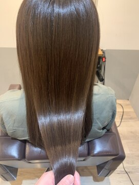 ジーナ 博多(Zina) 【Zina】かきあげ/艶カラー/マロンベージュ/20代30代40