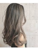 外国人風ハイライトカラー★カーキグレージュ