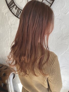 ルーツヘアーガーデン(Roots hair garden) ベージュピンク×ケアブリーチ×カラー