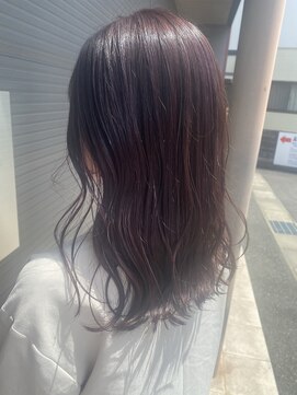 スタイル(STYLE) 20代ピンクヴァイオレット韓国くびれヘアサイドバング