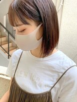 ダブルバイグリッター(W by GRITTERs)&nbsp;ショートボブ　ぱっつん前髪　ショコラブラウン