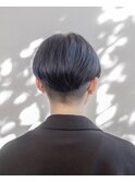 ブルー#ダブルカラー＃刈り上げ #ハンサムショート#ケアブリーチ