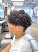 guest snap 刈り上げ前下がりマッシュ×波巻きスパイラルパーマ