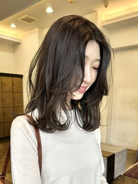 ヘアーアイスカルテット(HAIR ICI QUARTET) 大人美人アッシュオリーブショコラアッシュ韓国ヘアモテ髪