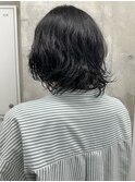 ＊くせ毛風ボブアンニュイ時短くせ毛カット前髪あり30代40代2