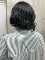 モリオ(morio)&nbsp;＊くせ毛風ボブアンニュイ時短くせ毛カット前髪あり30代40代2