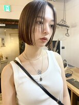 エイルミヤザキ(Ail Miyazaki)&nbsp;モカブラウン×切りっぱなしボブ