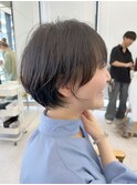 黒髪カタログ/ボブルフ/小顔に見せるヘア/ワンレン