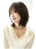 ショート・ボブ/丸顔/前髪あり/絶壁解消/30代/40代/50代/くびれ