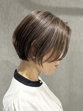 ラック(LUCK) 白髪ぼかしハイライト/船橋/くすみベージュ/細めハイライト