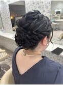 ふわふわシニヨン／結婚式お呼ばれヘア／二次会へア／ロブ