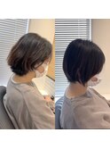 乾かすだけの広がらないショート/髪質改善