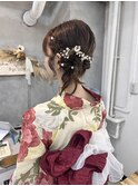 サイドクラゲヘア 浴衣ヘア