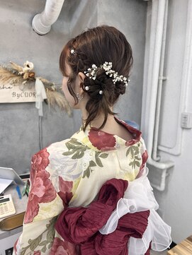 プティクローシェ バイ クオーレ(petite cloche by CUORE) サイドクラゲヘア 浴衣ヘア