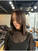 大人可愛い20代30代40代◎外ハネ艶髪ストレート