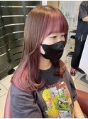 ピンクインナーで魅せるおしゃれヘア