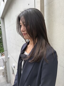 ディジョン(Dijon) 韓国顔まわりレイヤーカットグレージュオリーブベージュブラウン