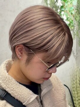 ハーシーバイアポロ 相模大野(HERSHE by apollo) xカット//ホワイトグレージュ/レイヤーカット/チェリーブラウン