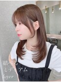 ミディアムレイヤーカット/レイヤー/顔周り/韓国/髪質改善/大宮