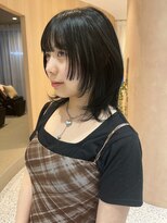 オン キャナルシティ博多前店(on)&nbsp;【晴音】姫カットレイヤー/ブルーブラック/ミディアム/20代