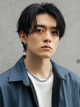 men's salon SOUL. 福山駅前店【メンズサロンソウル】【4月NEWOPEN(予定)】 センターパート メンズヘア 韓国風ヘア ニュアンスパーマ 20代