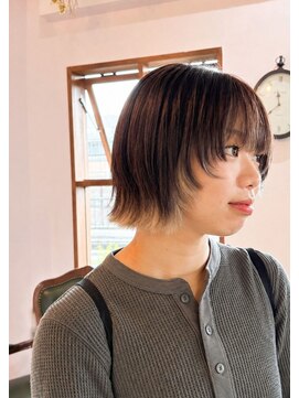 アズヘアー ラペ 三日市店(A'z hair LAPAIX) 顔まわりレイヤーとインナーカラーのミニボブ