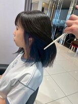 アース 南福島店(HAIR&MAKE EARTH) インナーカラー×ブルー