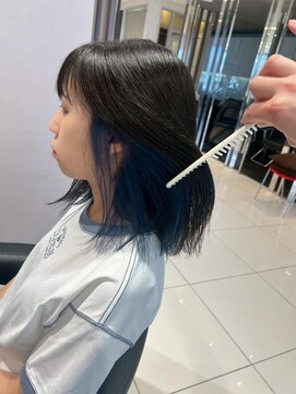 アース 南福島店(HAIR&MAKE EARTH) インナーカラー×ブルー
