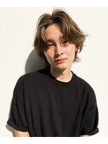 バイエイト(X8) 長めセンター分けラフウェーブメンズヘア