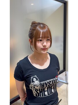 マティス 室見店(MATISSE) シナモンベージュ×お団子アレンジ