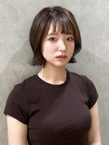 メゾンドイギー(MAISON de IGGY)&nbsp;ブリーチなし透明感オリーブグレージュ◎前髪ありレイヤーボブ