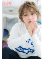 ミック ヘアアンドメイク アップ 駒込店(miq Hair&Make up) 外国人風シアーベージュ無造作カーリーピュアショート