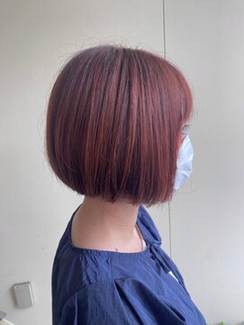 カシェ リタ ヘアー(CACHE'&RITA HAIR) マチルダボブ◯オレンジ◯オレンジブラウン◯顔まわりカット