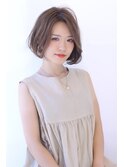 ローライトアッシュブラウン大人かわいいスリークボブ大人ボブ