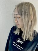 【ホワイトアッシュ/ショート/ボブ】#Ameri #大阪 #南森町