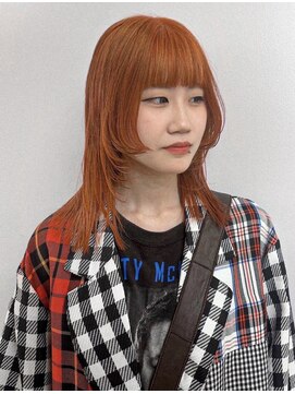 ウクク(UCUCU) orange hair style