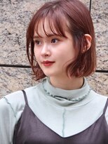 ラフ フロム ガーデン(Laf from GARDEN)&nbsp;ボブ/レイヤーカット/オレンジベージュ/デザインカラー/小顔ヘア