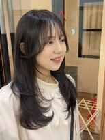 アップ(A+hair) ハイライトミルクティーベージュケアブリーチレイヤーカット三宮
