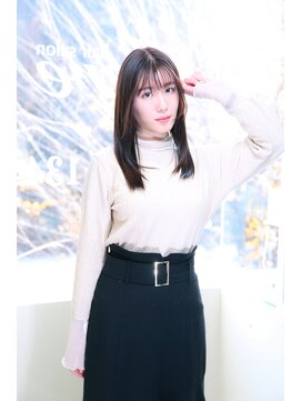 アエレ(Aere) 【Aere池袋】顔周りレイヤー×ヌードベージュストレート小林